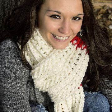 Candy Cane Cable Scarf