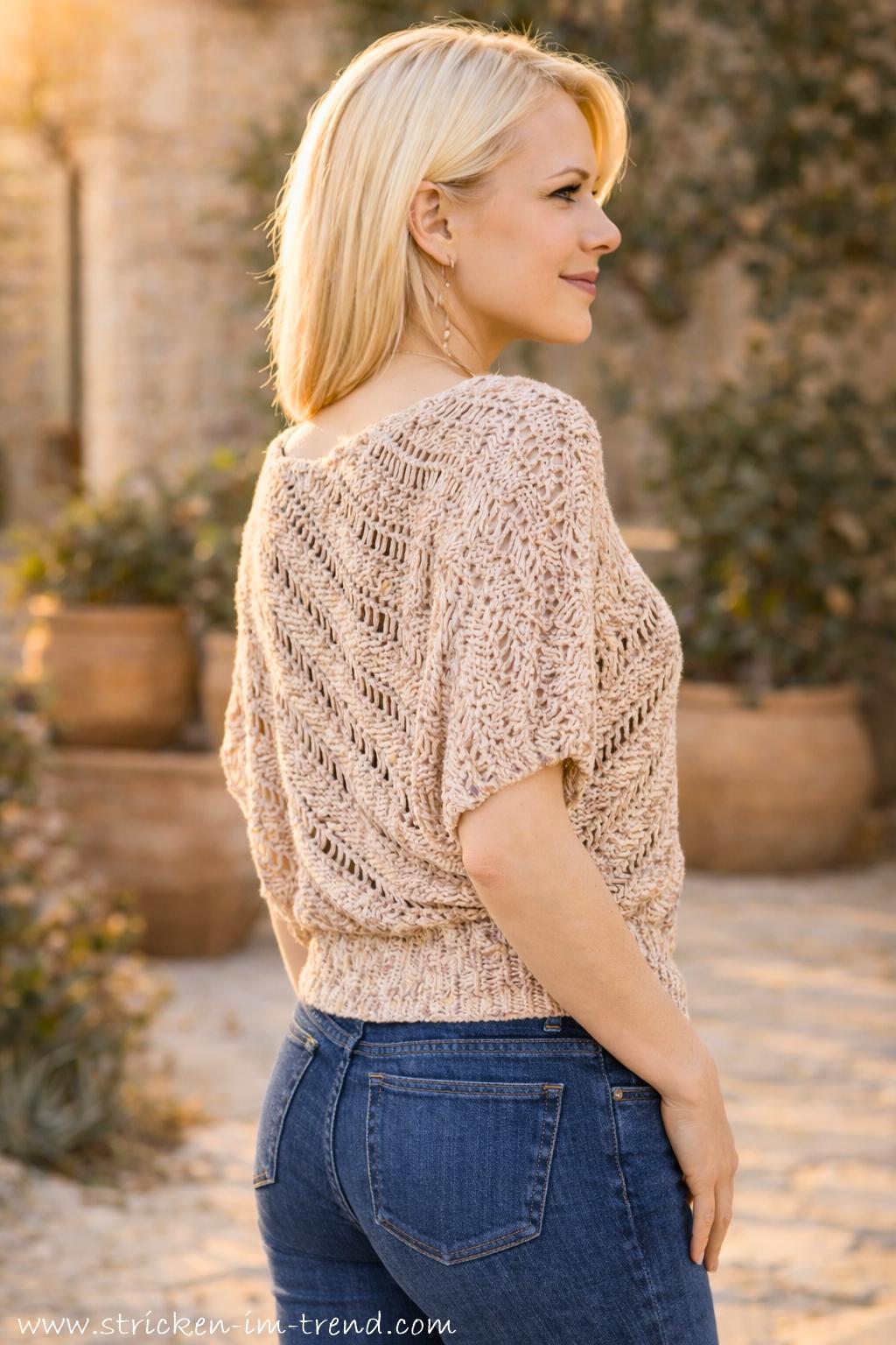Crochet Pattern Summer Sweater HELIX #1 | Sideways Crochet Pullover | Women's Top PDF