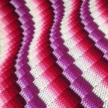 Bargello Wave Baby Blanket