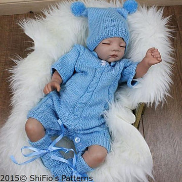 Cable Onesie Knitting Pattern #312