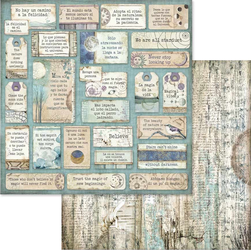 Stamperia Intl Stamperia Double-Sided Cardstock 12"X12" 10/Pkg - Quotes