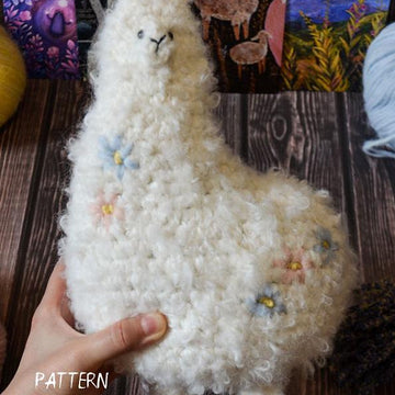 Big curly alpaca toy