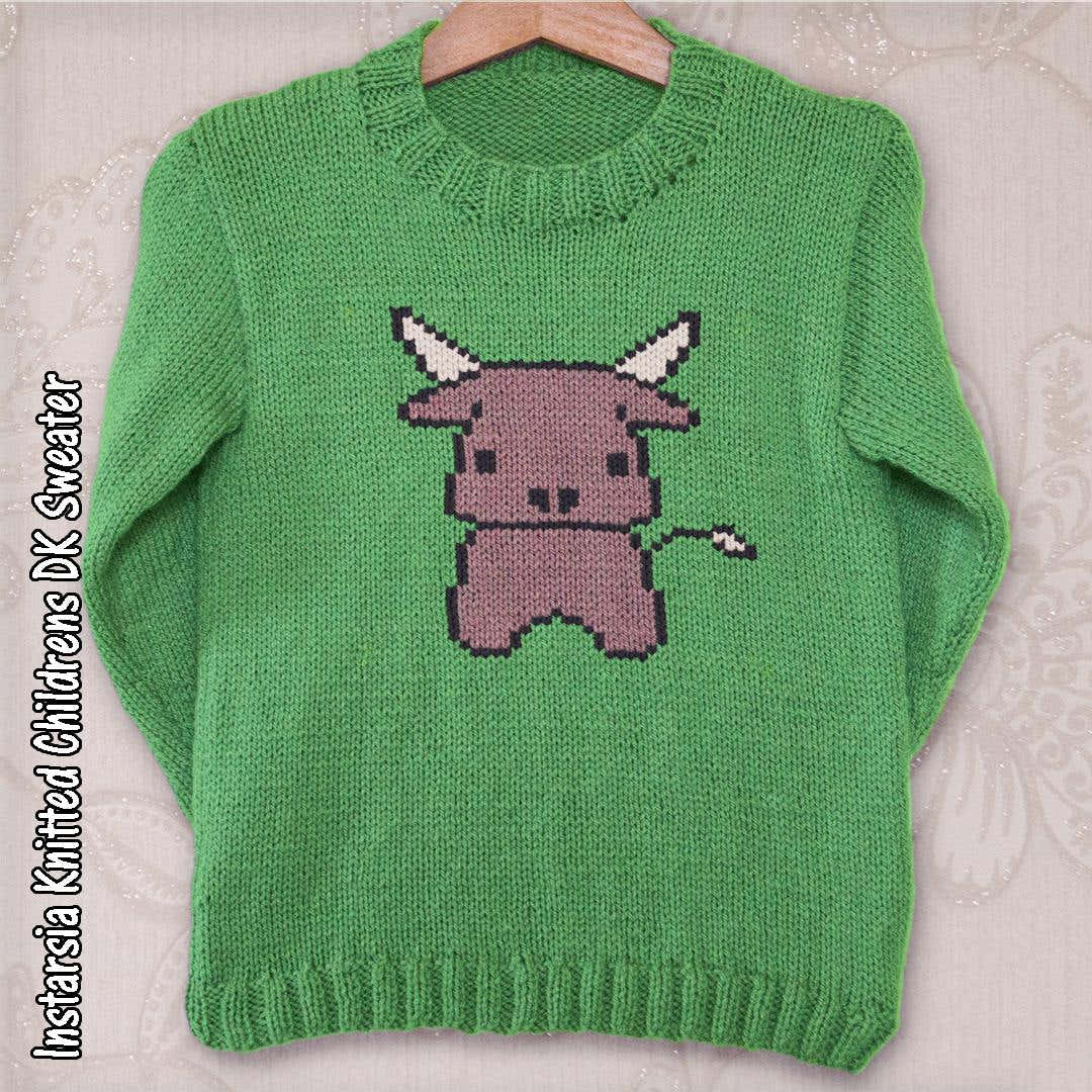 Intarsia - Chinese Zodiac - Ox Chart & Childrens Sweater