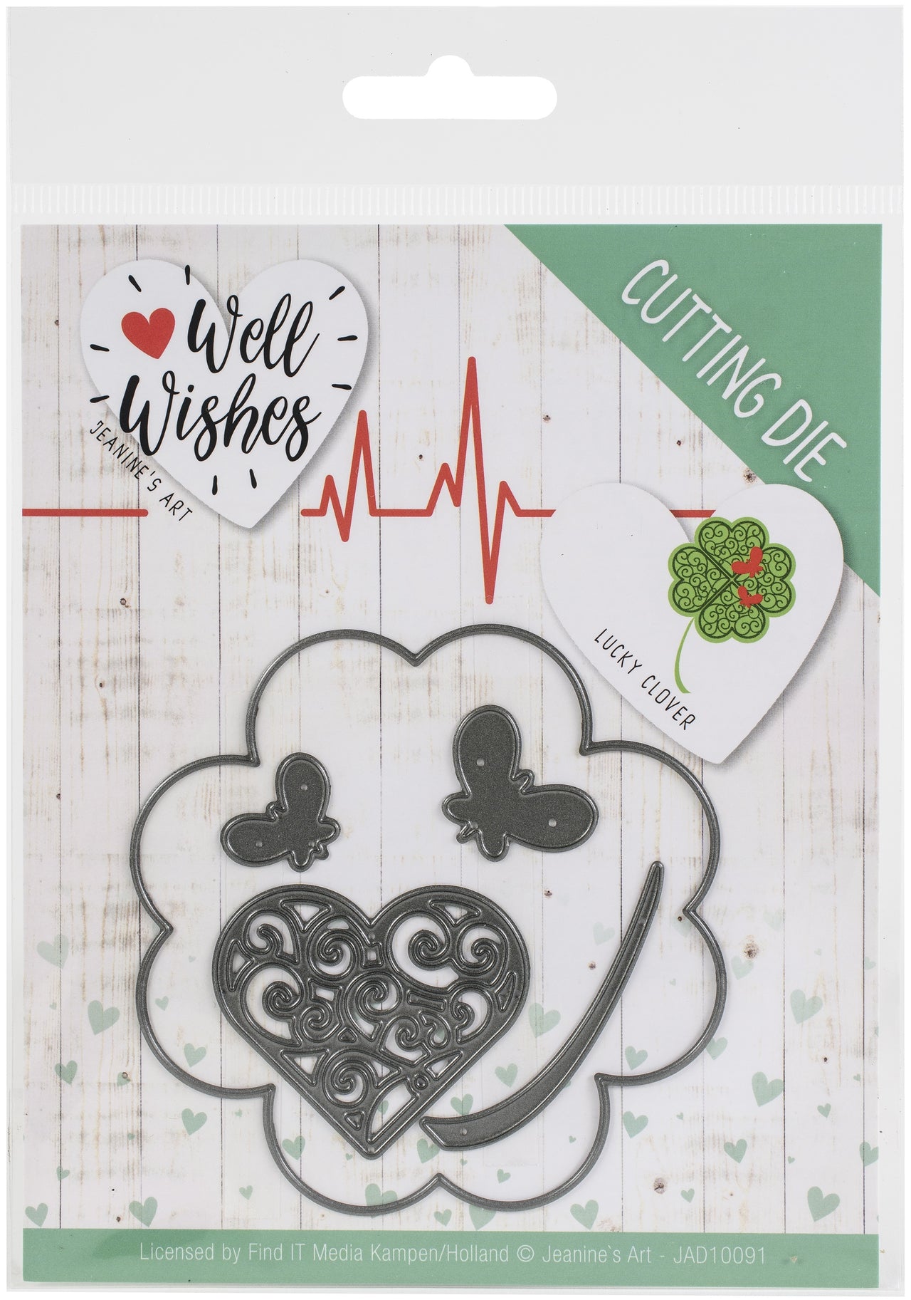 Find It Trading Jeanine's Art Die - Lucky Clover, Well Wishes