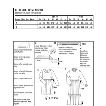 Burda Style Misses' Dresses Short or Midi Length with Tiered Skirt B6265 - Paper Pattern, Size 8-18