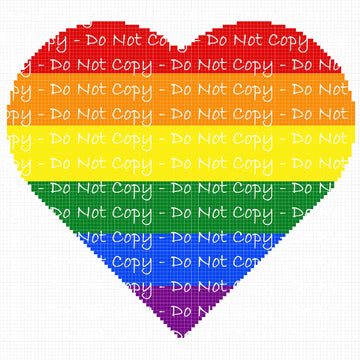 Pride Rainbow Heart Blanket