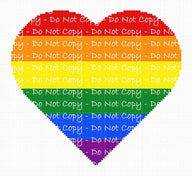 Pride Rainbow Heart Blanket