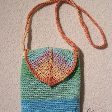 Leafy Cross-body Phone Bag Crochet Pattern - Digital Download