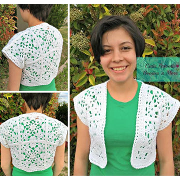 Cropped Motif Cardigan