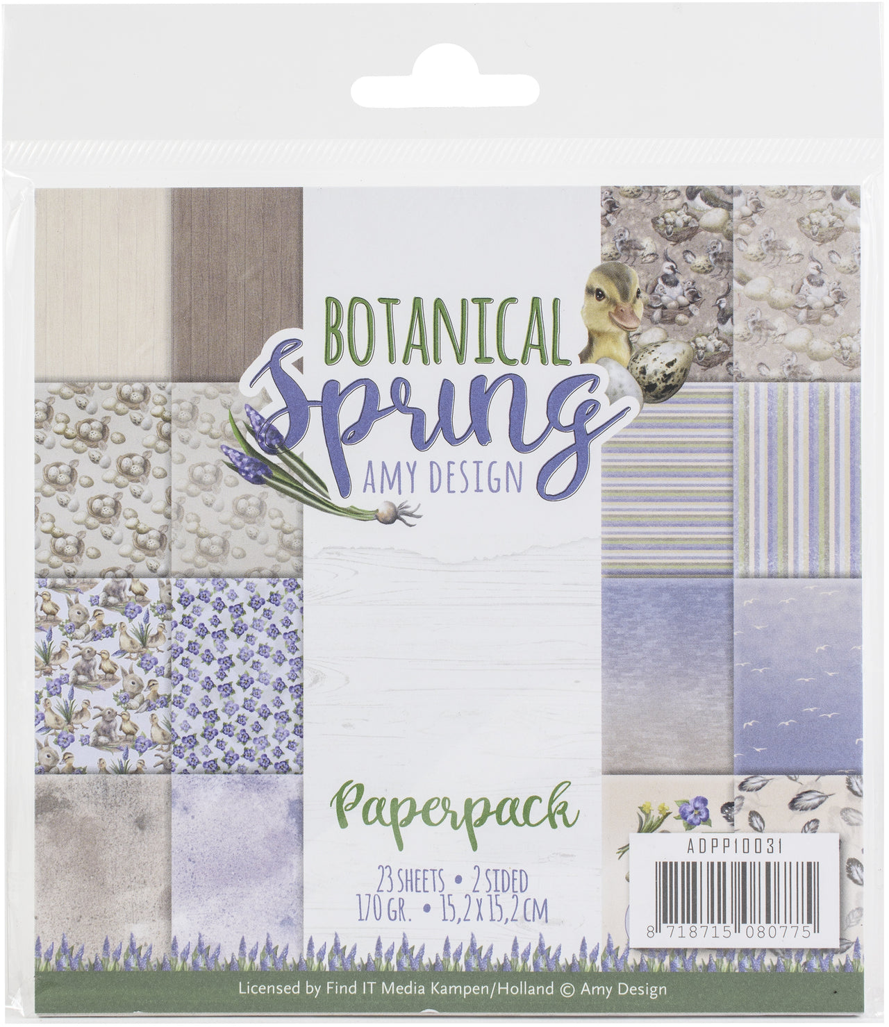 Find It Trading Amy Design Paper Pack 6"X6" 23/Pkg - Botanical Spring, Double-Sided