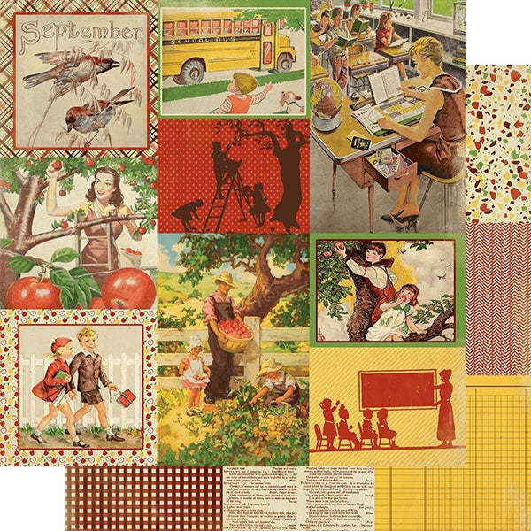 Authentique Paper Calendar Collection Double-Sided Cardstock 12"X12" 18/Pkg - September Images