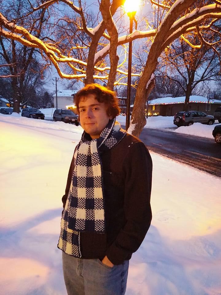 Simple Plaid Double Knit Scarf
