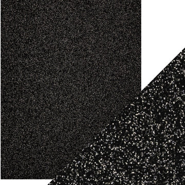 Tonic Studios Craft Perfect Glitter Cardstock 8.5"X11" 5/Pkg - Black Sapphire