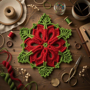 Crochet Hexagon Doily Pdf + Video Tutorial