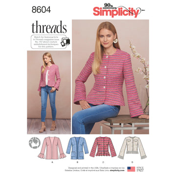 Simplicity 8604 Women's / Petite Women's Jacket - Sewing Pattern