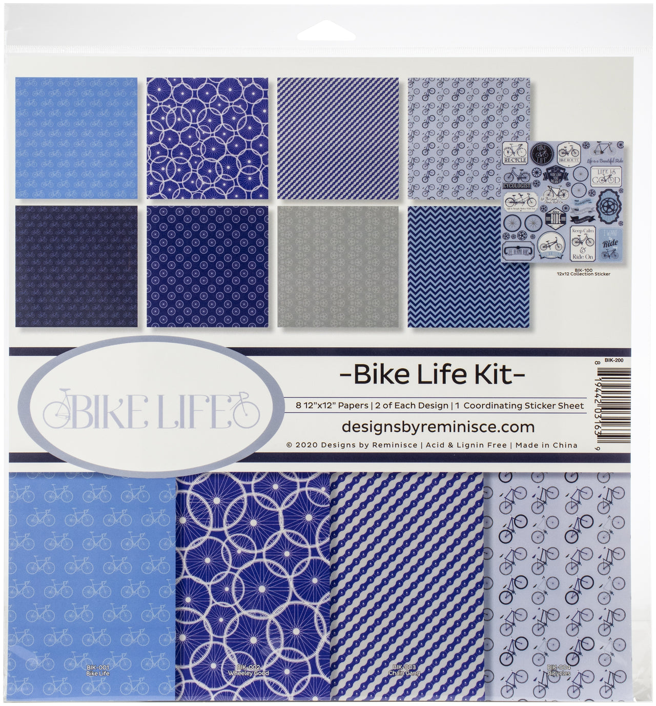 Reminisce Collection Kit 12"X12" - Bike Life