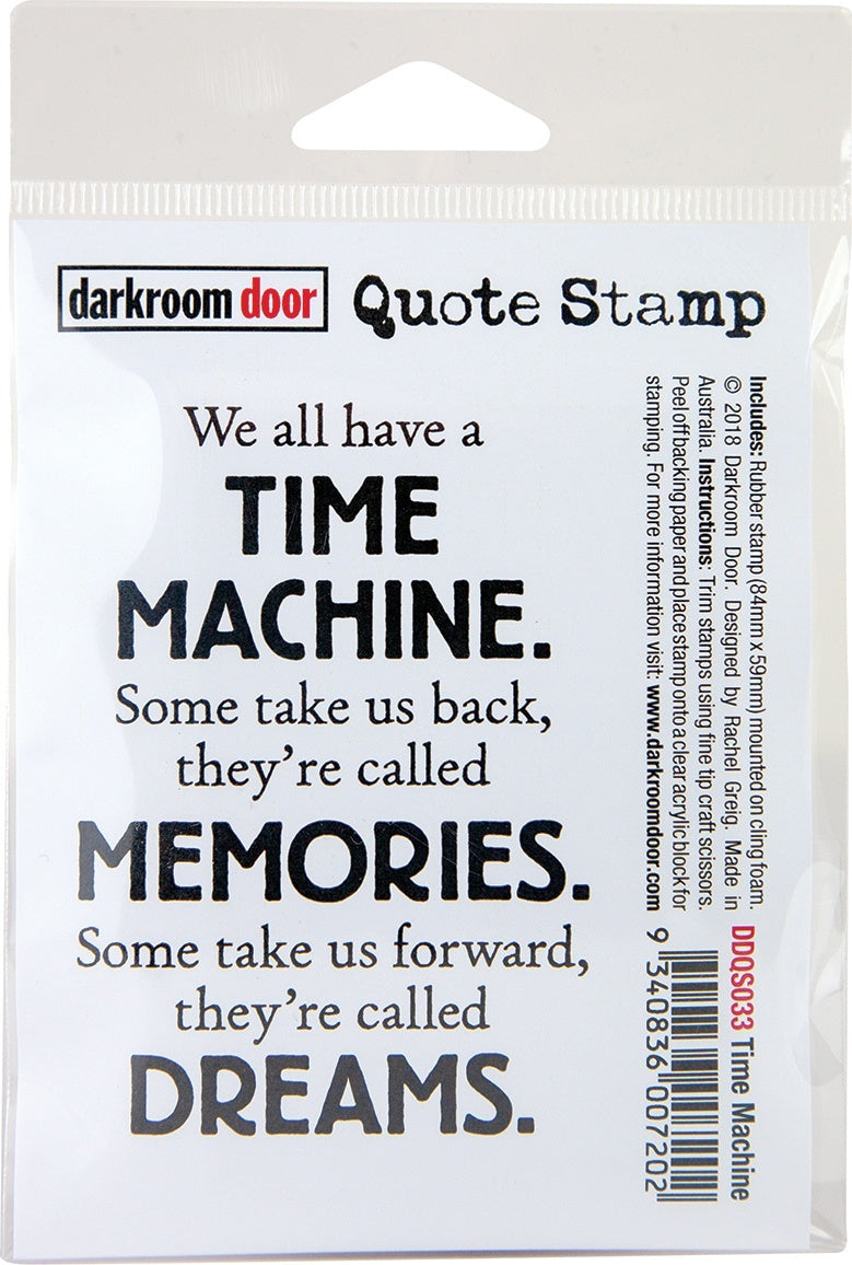 Darkroom Door Quote Cling Stamp 3.3"X2.3" - Time Machine