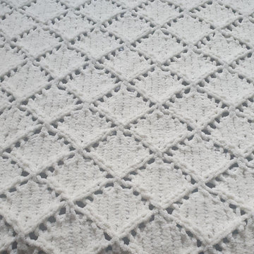 Chunky Diamond Lace Baby Blanket