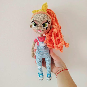 Amigurumi doll pattern, Crochet doll pattern 11,42 inch (29 cm) Baby doll crochet pattern