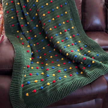 Festive Light Crochet Blanket