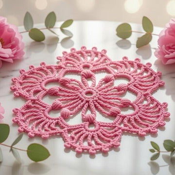 Crochet Round Motif Pattern – PDF + Video Tutorial – Circular Crochet Motif