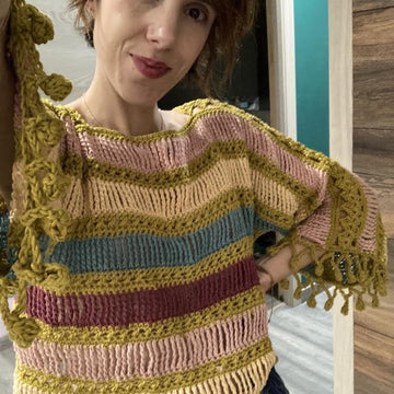 In love with chains Sweater top spring crochet pattern