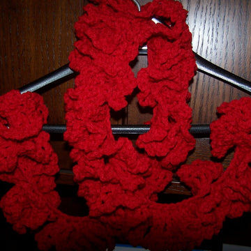 Candy Cane (Red) Ruffles Scarf