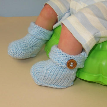Easy Baby Roll Top 1 Button Booties