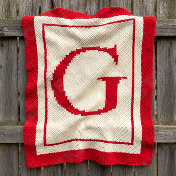 Letter G Alphabet Blanket C2C CROCHET PATTERN