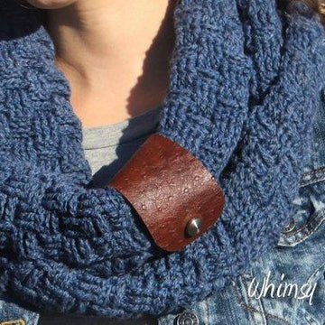 "Leather Cuffed Infinity Scarf & Boot Cuffs"
