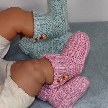 Baby Simple 2 Button Circular Booties