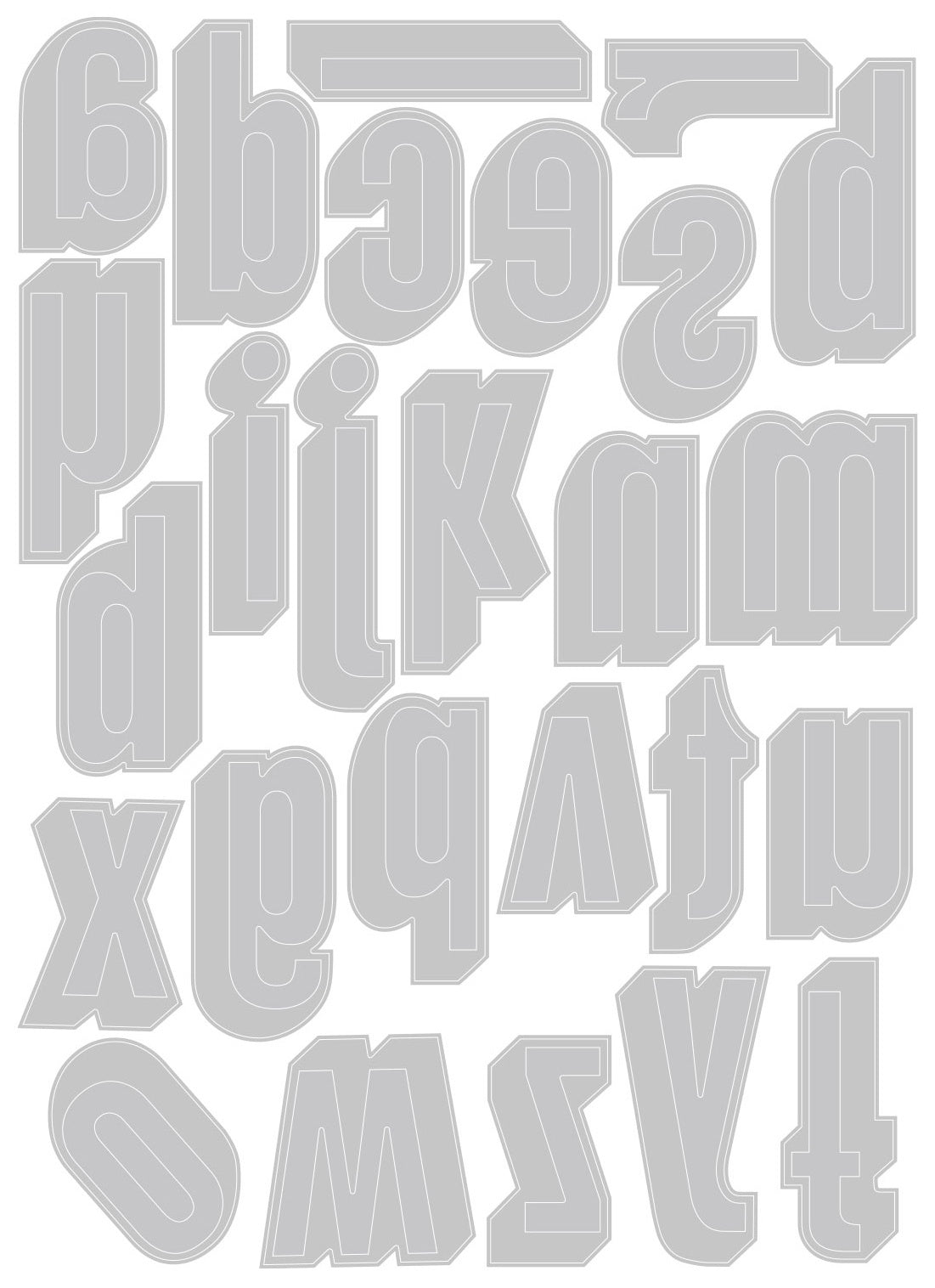 Sizzix Thinlits Dies By Tim Holtz 26/Pkg - Alphanumeric, Shadow Lower