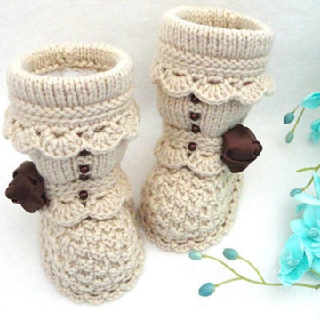 Knitted Baby Girl Booties Baby Shoes Pattern