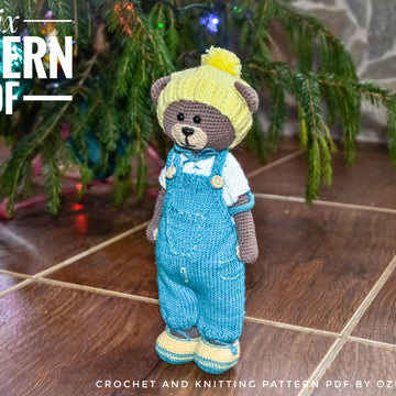 Barney bear amigurumi doll