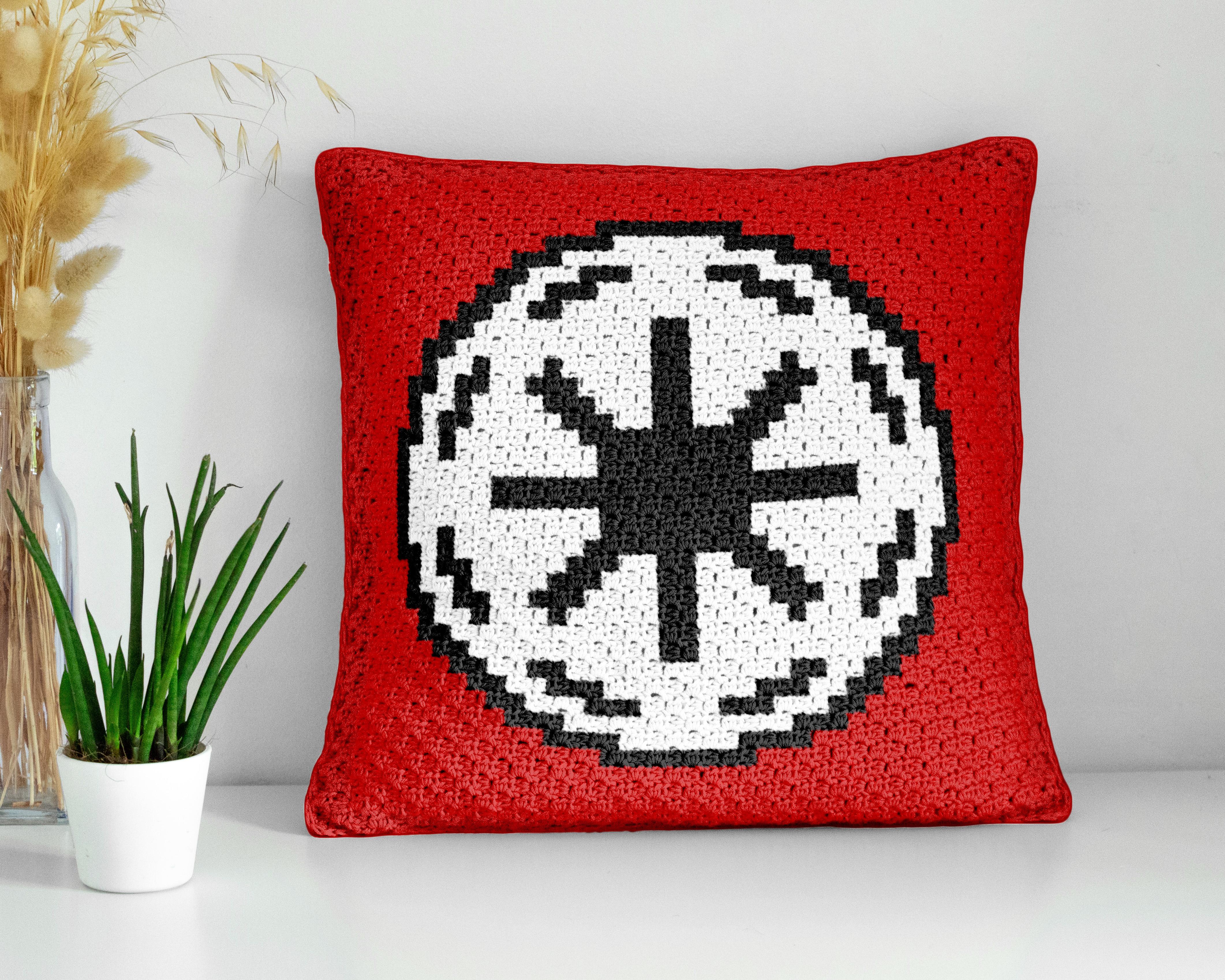 Galactic Republic Symbol Pillow Mini C2C 42x42 Squares Crochet Pattern