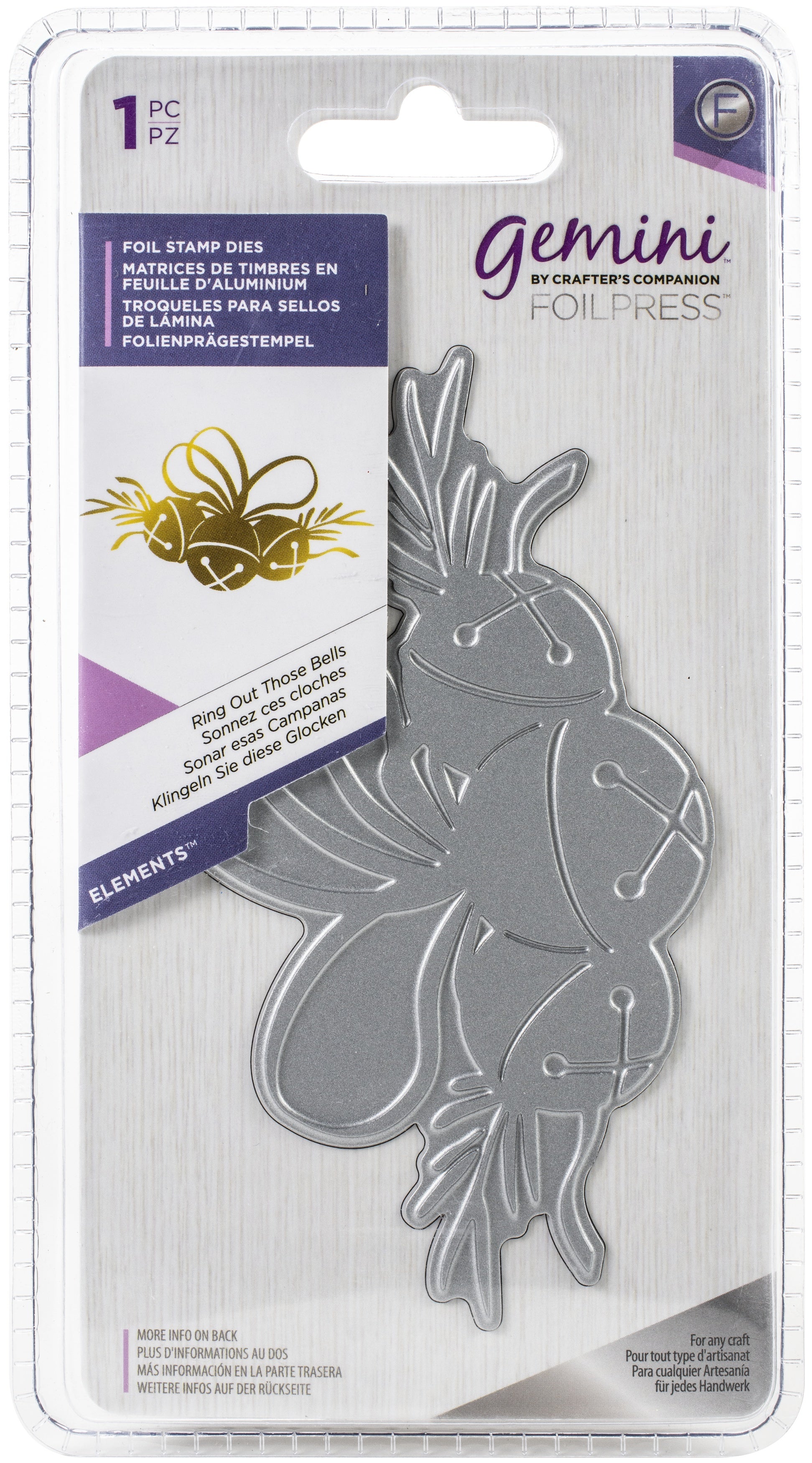 Crafter's Companion Gemini Foilpress Stamp Die Elements - Ring Out Those Bells