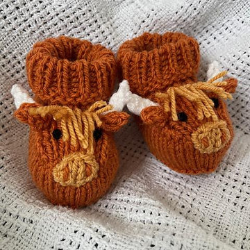 Highland Cow baby boots