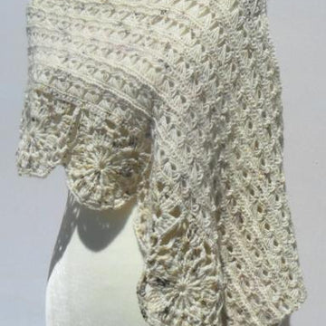 Blossom Broomstick Lace Poncho