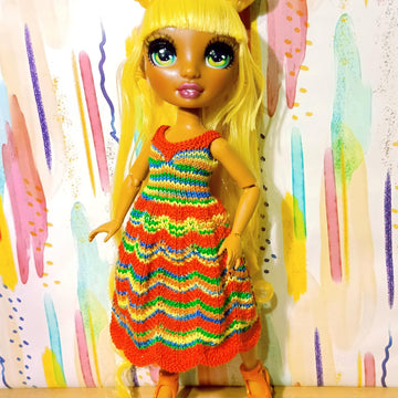 Dress "Colorful Summer" for fashion Rainbow dolls