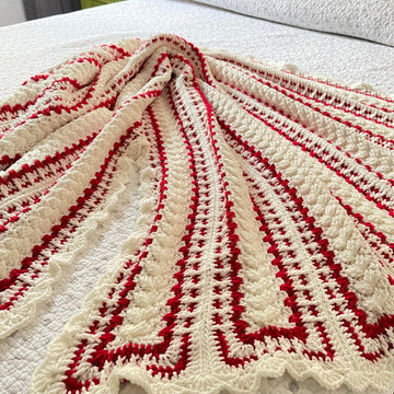 Candy Cane Panels Afghan Crochet Pattern