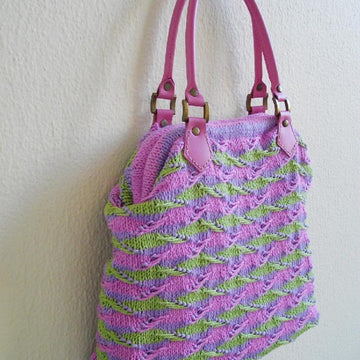 Textured-striped bag