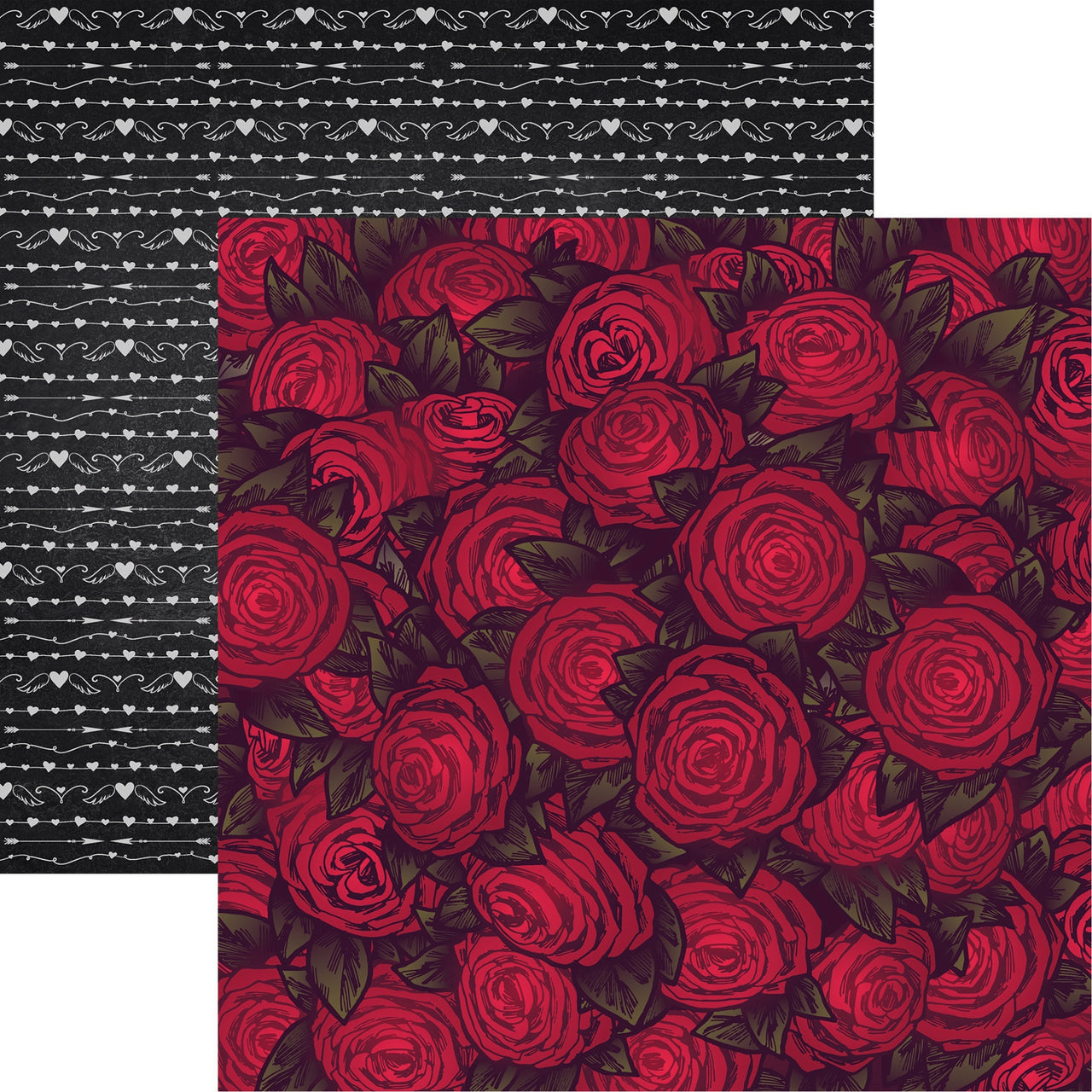 Reminisce Love Forever Double-Sided Cardstock 12"X12" 25/Pkg - Lovely Rose