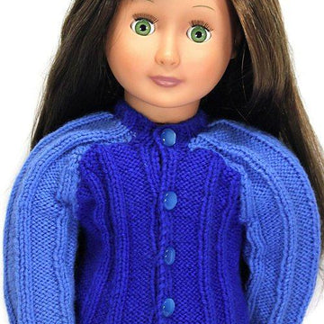 Saddle Sleeve Cardigan - 18" Dolls