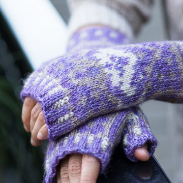 Cordatus Colourwork Cowl & Mitts in SweetGeorgia BFL Sock - Downloadable PDF