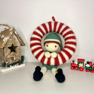 Crochet Christmas Elf Wreath