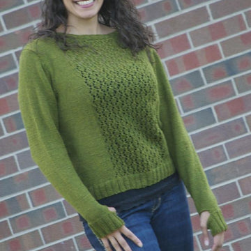 Lace Panel Pullover
