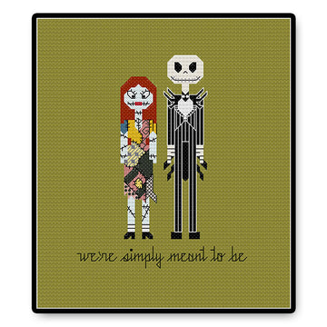 Jack and Sally In Love - PDF Cross Stitch Pattern
