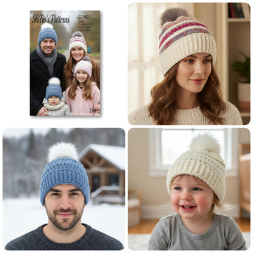 Multi textured hat crochet pattern #481