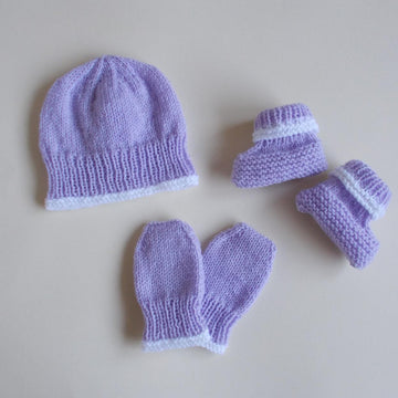 Marianna's Little Baby Hat, Mittens & Bootees Set