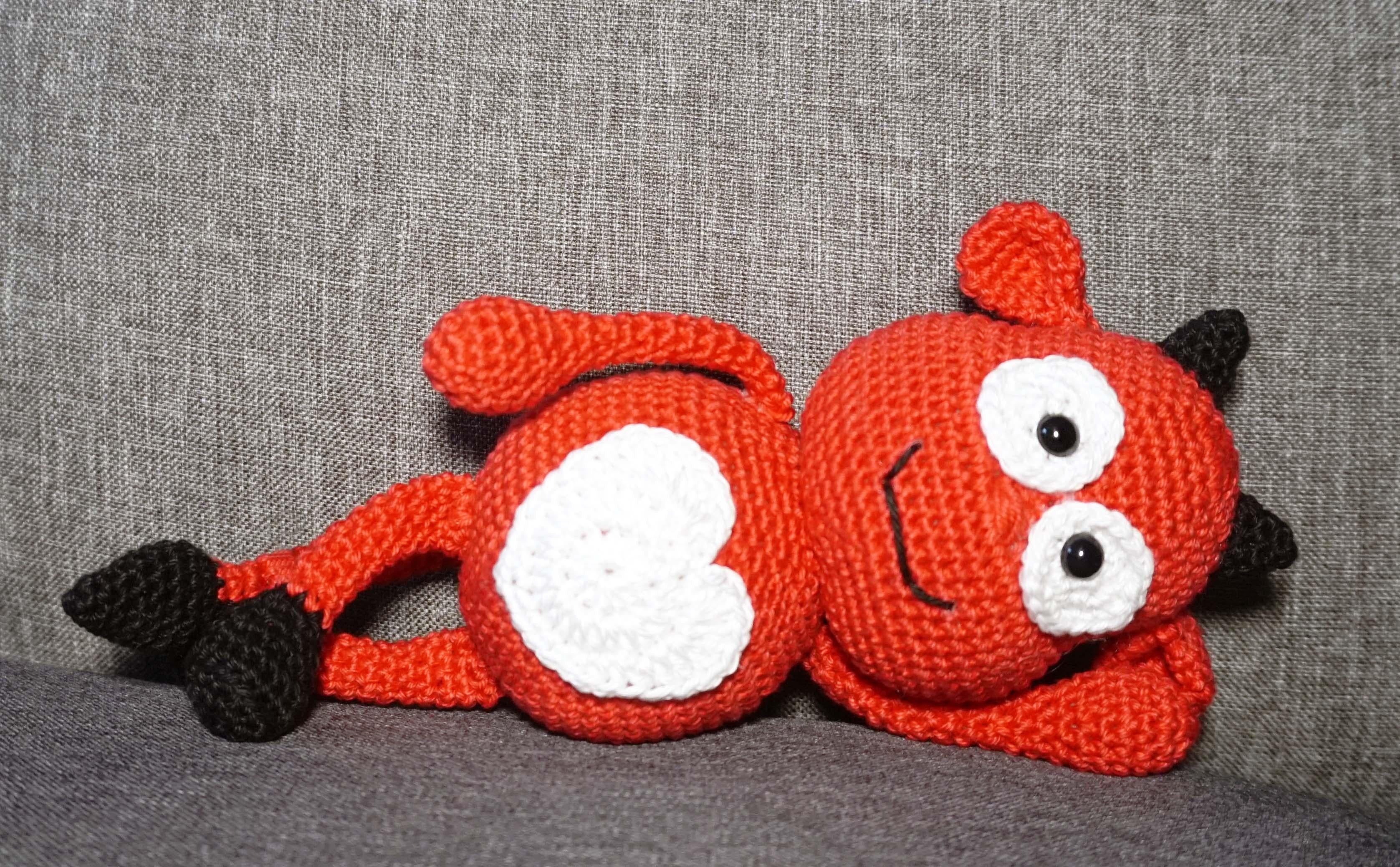 Crochet pattern devil Amon with heart